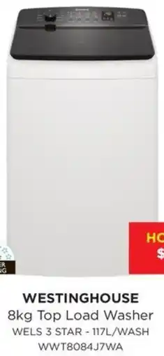 Bing Lee Westinghouse 8kg Top Load Washer offer