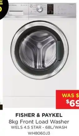 Bing Lee Fisher & paykel 8kg Front Load Washer offer