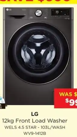 Bing Lee LG 12kg Front Load Washer offer