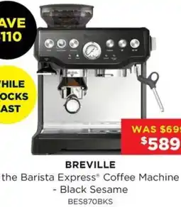Bing Lee Breville the Barista Express Coffee Machine offer