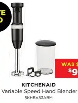 Bing Lee Kitchenaid Variable Speed Hand Blender offer