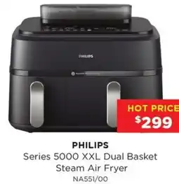 Bing Lee Philips Series 5000 XXL Dual Basket Steam Air Fryer offer
