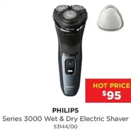 Bing Lee Philips Series 3000 Wet & Dry Electric Shaver offer