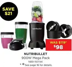 Bing Lee Nutribullet 900w mega pack offer
