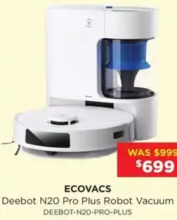 Bing Lee Ecovacs Deebot N20 Pro Plus Robot Vacuum DEEBOT-N20-PRO-PLUS offer