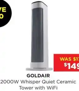 Bing Lee Goldair 2000W Whisper Quiet Ceramic offer