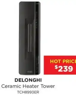 Bing Lee Delonghi Ceramic Heater Tower TCH8993ER offer