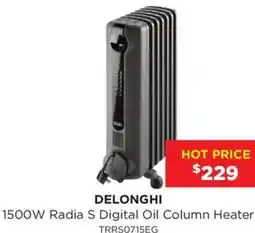 Bing Lee Delonghi 1500W Radia S Digital Oil Column Heater offer