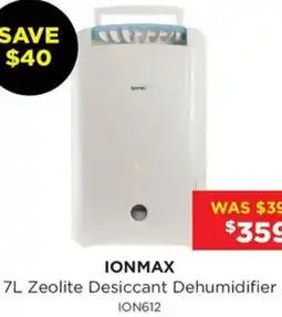 Bing Lee Ionmax 7L Zeolite Desiccant Dehumidifier ION612 offer