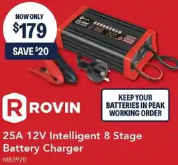 Jaycar Electronics 25A 12V Intelligent 8 Stage Battery Charger offer
