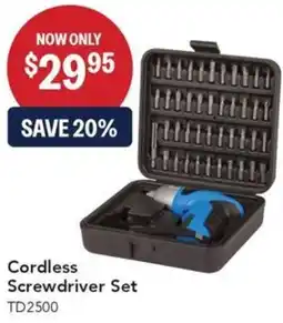 Jaycar Electronics Cordless Screwdriver Set offer