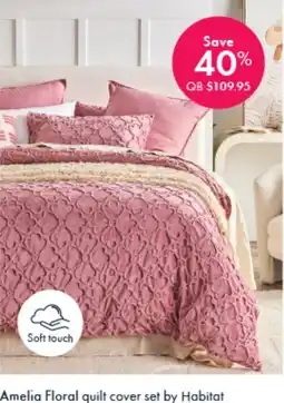 Pillow Talk Amelia Floral quilt cover set by Habitat Polyester offer