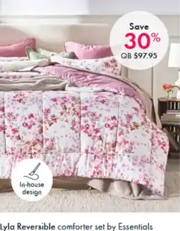 Pillow Talk Lyla Reversible comforter set by Essentials Microfibre with polyester fill. offer