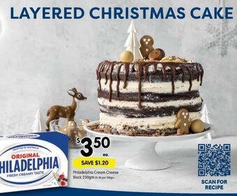 Philadelphia Cream Cheese Block 250g