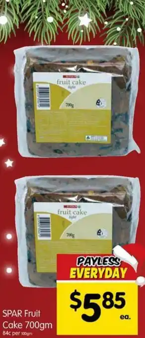 Spar Spar Fruit Cake 700g offer