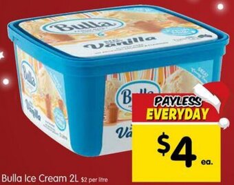 Spar Bulla Ice Cream 2L offer