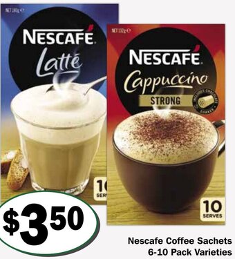 Friendly Grocer Nescafe Coffee Sachets 6-10 Pack offer
