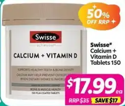 Your Discount Chemist Swisse Calcium + Vitamin D offer