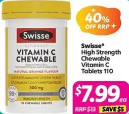 Your Discount Chemist Swisse High Strength Chewable Vitamin C offer