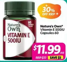 Your Discount Chemist Nature's Own Vitamin E 500IU offer
