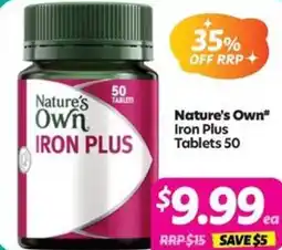 Your Discount Chemist Nature's Own Iron Plus offer