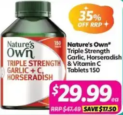 Your Discount Chemist Nature's Own Triple Strength Garlic, Horseradish & Vitamin C offer