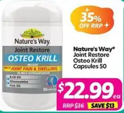 Your Discount Chemist Nature's Way Joint Restore Osteo Krill offer
