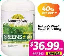 Your Discount Chemist Nature's Way Green Plus offer