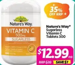 Your Discount Chemist Nature's Way" Sugarless Vitamin C offer