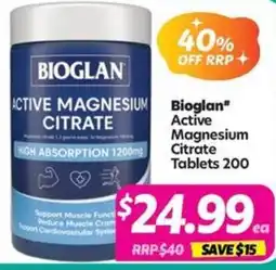 Your Discount Chemist Bioglan Active Magnesium Citrate offer