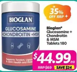 Your Discount Chemist Bioglan Glucosamine + Chondroitin & MSM offer