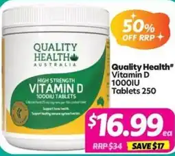 Your Discount Chemist Quality Health Vitamin D 1000IU offer