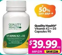 Your Discount Chemist Quality Health Vitamin K2 + D3 offer