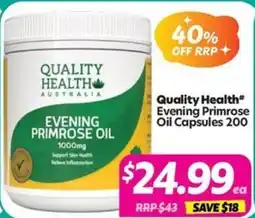 Your Discount Chemist Quality Health Evening Primrose Oil offer