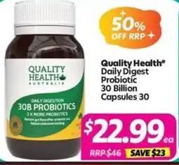 Your Discount Chemist Quality Health Daily Digest Probiotic 30 Billion offer