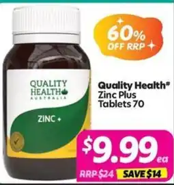 Your Discount Chemist Quality Health Zinc Plus offer