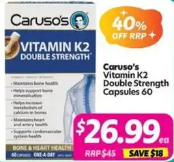 Your Discount Chemist Caruso's Vitamin K2 Double Strength offer