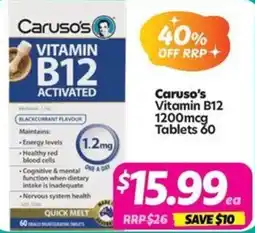 Your Discount Chemist Caruso's Vitamin B12 offer