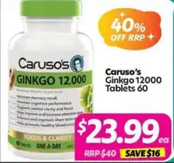 Your Discount Chemist Caruso's Ginkgo 12000 offer