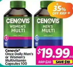 Your Discount Chemist Cenovis Once Daily Men's or Women's Multivitamin offer