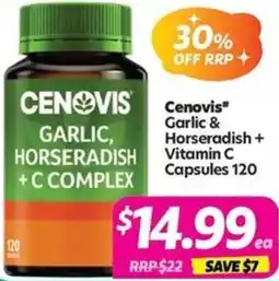 Your Discount Chemist Cenovis Garlic & Horseradish + Vitamin C offer