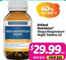 Your Discount Chemist Ethical Nutrients Mega Magnesium Night offer