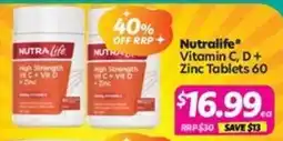 Your Discount Chemist Nutralife Vitamin C, D + Zinc offer