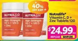 Your Discount Chemist Nutralife Vitamin C, D + Zinc offer