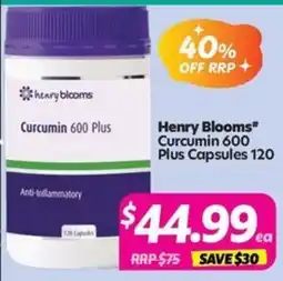 Your Discount Chemist Henry Blooms Curcumin 600 Plus offer