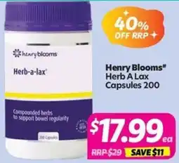Your Discount Chemist Henry Blooms Herb A Lax offer