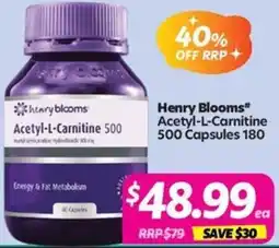 Your Discount Chemist Henry Blooms Acetyl-L-Carnitine 500 offer
