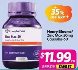 Your Discount Chemist Henry Blooms Zinc Max offer