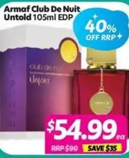 Your Discount Chemist Armaf Club De Nuit Untold EDP offer
