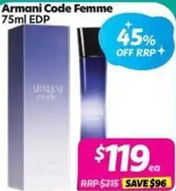Your Discount Chemist Armani Code Femme EDP offer